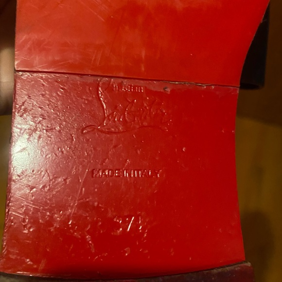 Authentic Christian Louboutin flat black mule size 37.5 - Picture 2 of 7